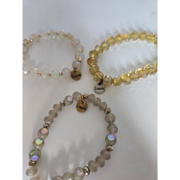 Set of 3 Erimish Bracelets Beaded Stretch Bracelets - Picture 4 of 5